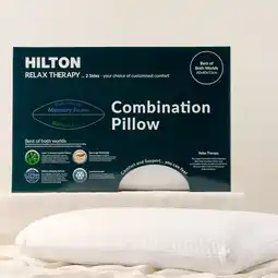 Pillow Talk Relax Therapy Combination Memory Foam & Latex Pillow by Hilton offer