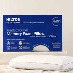 Pillow Talk Relax Therapy Gel-Infused Memory Foam Pillow by Hilton offer
