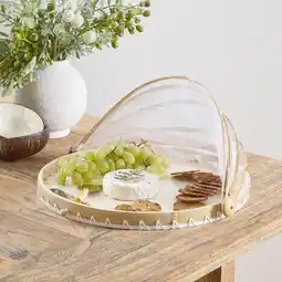 Pillow Talk Layla Capiz Food Cover & Lazy Suzan by M.U.S.E offer