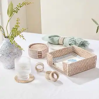 Pillow Talk Grove Whitewash Napkin Holder by M.U.S.E offer