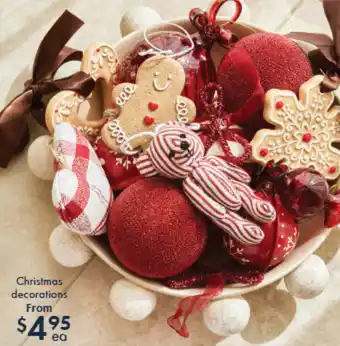 Pillow Talk Christmas decorations offer