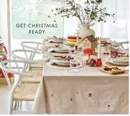 Pillow Talk Christmas Gingerbread table cloth offer