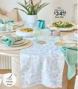 Pillow Talk Kira table runner offer