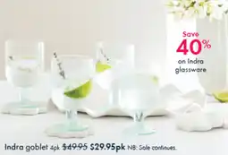 Pillow Talk Indra goblet 4pk offer