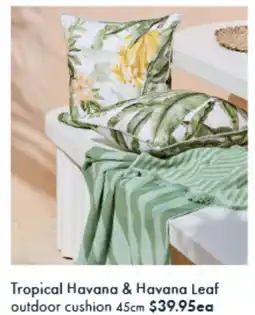 Pillow Talk Tropical Havana & Havana Leaf outdoor cushion offer