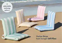 Pillow Talk Harlow Stripe foam lounger offer