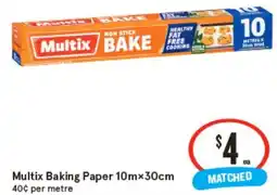 IGA Multix Baking Paper offer