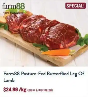 Farm88 Pasture-Fed Butterflied Leg Of Lamb