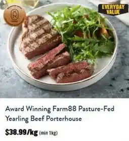Tasman Butchers Award Winning Farm88 Pasture-Fed Yearling Beef Porterhouse offer