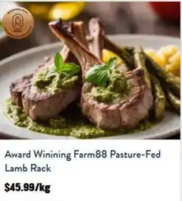 Tasman Butchers Award Winining Farm88 Pasture-Fed Lamb Rack offer