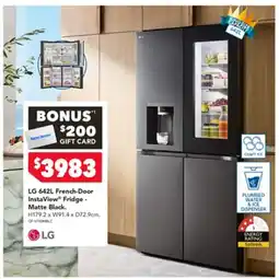 Harvey Norman LG 642L French-Door InstaView Fridge- Matte Black offer