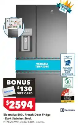 Harvey Norman Electrolux 609L French-Door Fridge - Dark Stainless Steel offer