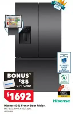 Harvey Norman Hisense 634L French-Door Fridge offer