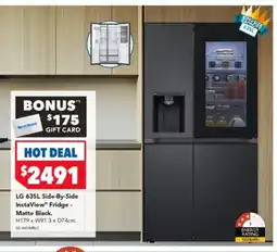 Harvey Norman LG 635L Side-By-Side InstaView® Fridge - Matte Black offer