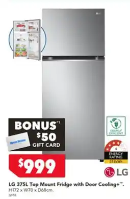 Harvey Norman LG 375L Top Mount Fridge with Door Cooling+ offer