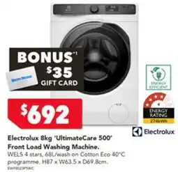 Harvey Norman Electrolux 'UltimateCare 500' Front Load Washing Machine offer