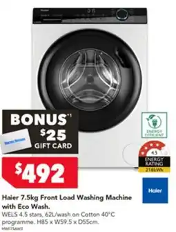 Harvey Norman Haier Front Load Washing Machine with Eco Wash offer