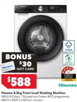 Harvey Norman Hisense Front Load Washing Machine offer