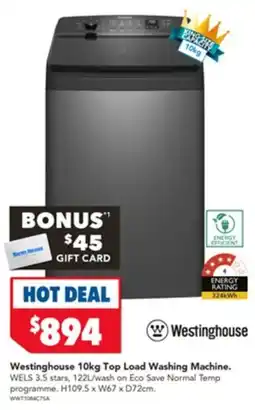 Harvey Norman Westinghouse Top Load Washing Machine. offer