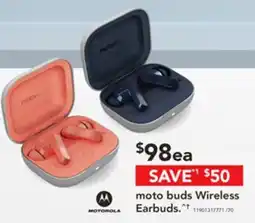 Harvey Norman moto buds Wireless Earbuds offer