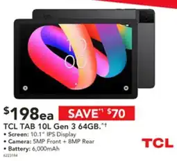 Harvey Norman TCL TAB 10L Gen 3 64GB offer