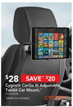 Harvey Norman Cygnett CarGo III Adjustable Tablet Car Mount offer