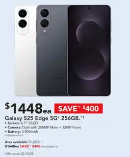 Harvey Norman Galaxy S25 Edge 5G 256GB offer
