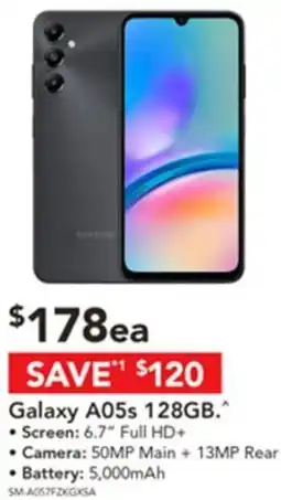Harvey Norman Galaxy A05s 128GB offer