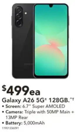 Harvey Norman Galaxy A26 5G 128GB offer