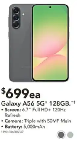 Harvey Norman Galaxy A56 5G 128GB offer