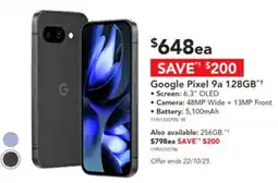 Harvey Norman Google Pixel 9a 128GB offer