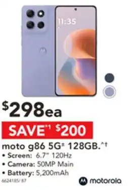 Harvey Norman moto g86 5G 128GB offer