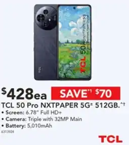 Harvey Norman TCL 50 Pro NXTPAPER 5G 512GB offer