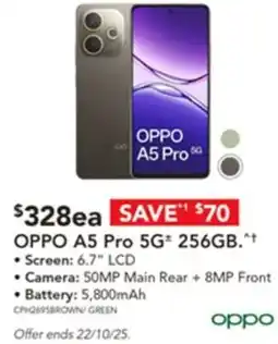 Harvey Norman OPPO A5 Pro 5G* 256GB offer