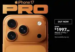 Harvey Norman iPhone 17 Pro. offer