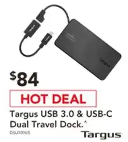 Harvey Norman Targus USB 3.0 & USB-C Dual Travel Dock offer