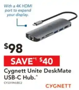 Harvey Norman Cygnett Unite DeskMate USB-C Hub offer