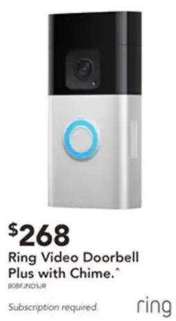 Harvey Norman Ring Video Doorbell Plus with Chime offer