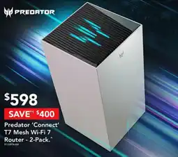 Harvey Norman Predator 'Connect' T7 Mesh Wi-Fi 7 Router - offer