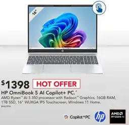Harvey Norman HP OmniBook 5 Al Copilot+ PC offer