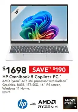 Harvey Norman HP Omnibook 5 Copilot+ PC offer