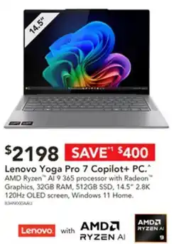 Harvey Norman Lenovo Yoga Pro 7 Copilot+ PC offer