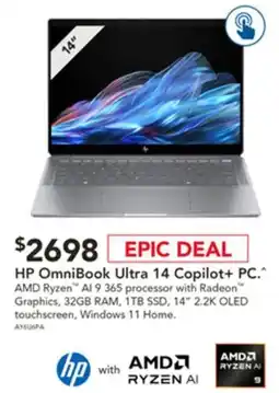 Harvey Norman HP OmniBook Ultra 14 Copilot+ PC offer