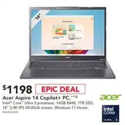 Harvey Norman Acer Aspire 14 Copilot+ PC offer