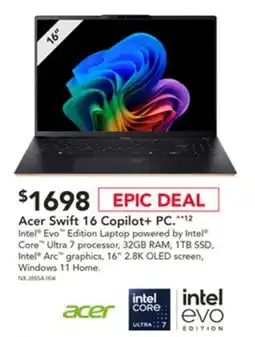 Harvey Norman Acer Swift 16 Copilot+ PC offer