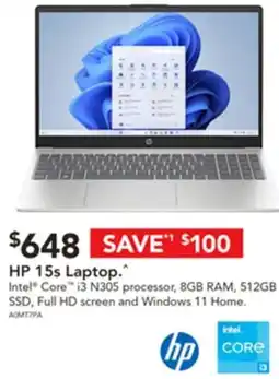Harvey Norman HP 15s Laptop offer