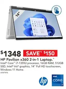 Harvey Norman HP Pavilion x360 2-in-1 Laptop offer