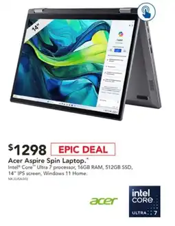 Harvey Norman Acer Aspire Spin Laptop offer