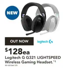 Harvey Norman Logitech g g321 lightspeed wireless gaming headset offer