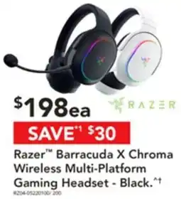 Harvey Norman Razer barracuda x chroma wireless multi-platform gaming headset - black offer